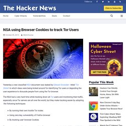 NSA using Browser Cookies to track Tor Users
