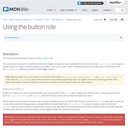 Using the button role - Accessibility
