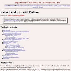 Using C and C++ with Fortran