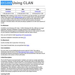 Using CLAN