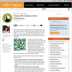 Using QR Codes in the Classroom