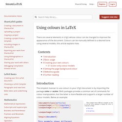 Using colours in LaTeX - ShareLaTeX, Online LaTeX Editor