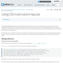 Using CSS multi-column layouts - CSS