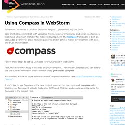 Using Compass in WebStorm