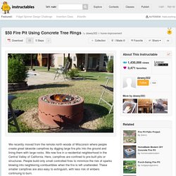 $50 fire pit using concrete tree rings.