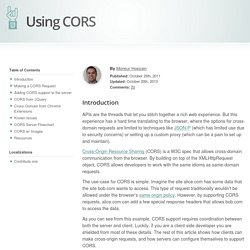 Using CORS