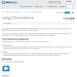 Using CSS transforms - MDC