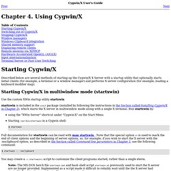 Using Cygwin/X