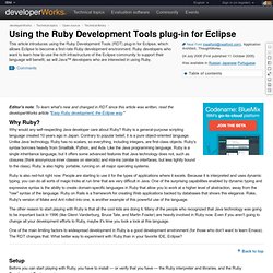 Using the Ruby Development Tools plug-in for Eclipse