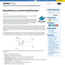 Using Docker as a Jenkins Cloud Provider at Nuxeo Blogs