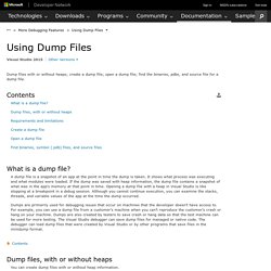 Using Dump Files