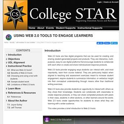 Using Web 2.0 tools to engage learners