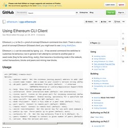 Using the Ethereum C++ command line interface [W]
