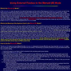 Using External Flashes in the Manual (M) Mode