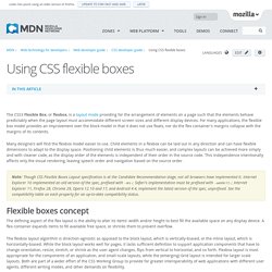 Using CSS flexible boxes - Web developer guide
