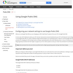Using Google Public DNS