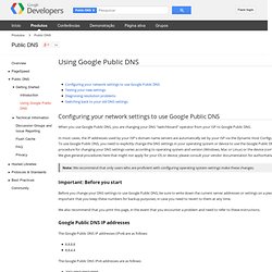 Using Google Public DNS - Public DNS