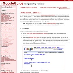 Using Google Search Operators