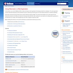 Using Hibernate in a Web Application - NetBeans IDE Tutorial