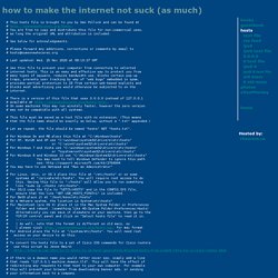 Using a Hosts File To Make The Internet Not Suck (as much)