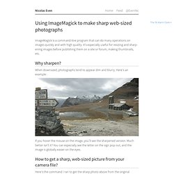 Using ImageMagick to make sharp web-sized photographs