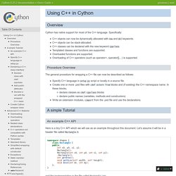 Using C++ in Cython — Cython 0.25.2 documentation