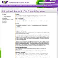 Using the Internet to Do Punnett Squares