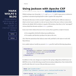 Using Jackson with Apache CXF