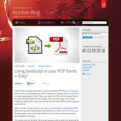 Using JavaScript in your PDF forms = Easy! « Acrobat Blog