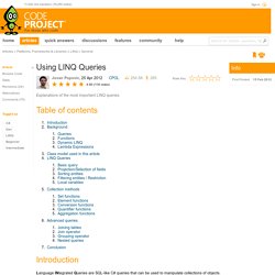Using LINQ Queries