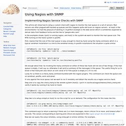 Using Nagios with SNMP - ConchShell