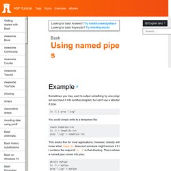 Bash - Using named pipes