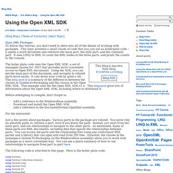 Using the Open XML SDK - Eric White's Blog