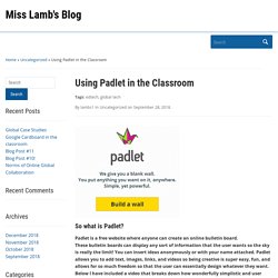 Using Padlet in the Classroom