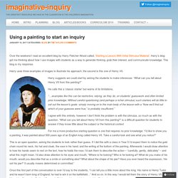 Using a painting to start an inquiry