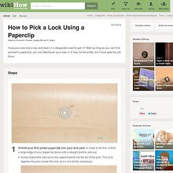 How to Pick a Lock Using a Paperclip: 8 Steps
