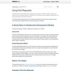 Using Pull Requests