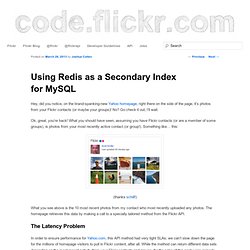 Using Redis as a Secondary Index for MySQL