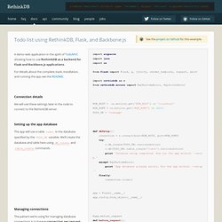 Todo list using RethinkDB, Flask, and Backbone.js