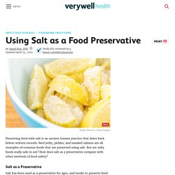 Using Salt as a Food Preservative