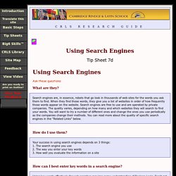 Using Search Engines- CRLS Research Guide