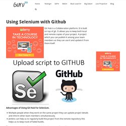 Using Selenium with Github