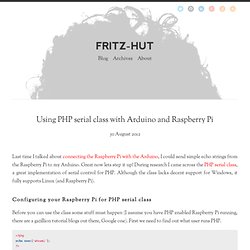 Using PHP serial class with Arduino and Raspberry Pi