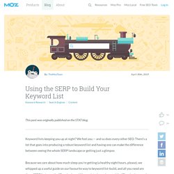 Using the SERP to build your keyword list