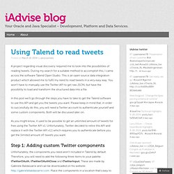 Using Talend to read tweets
