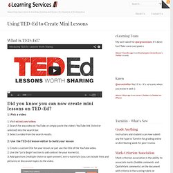 Using TED-Ed to Create Mini Lessons