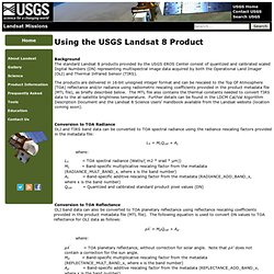 Using the USGS Landsat 8 Product