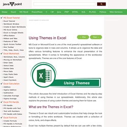 Using Themes in Excel