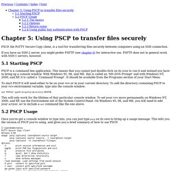 Using PSCP to transfer files securely