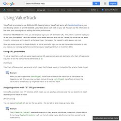 Using ValueTrack - AdWords Help